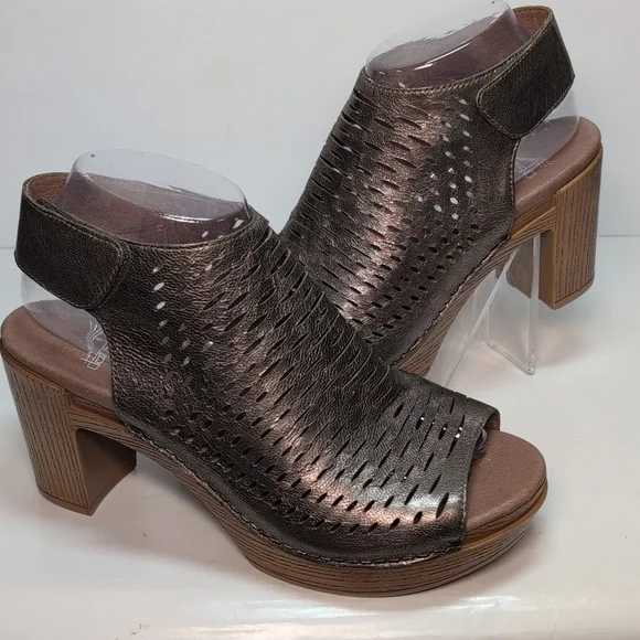Dansko Danae perforated leather heeled sandals women's size 7.5-8  EU 38 - Picture 6 of 15